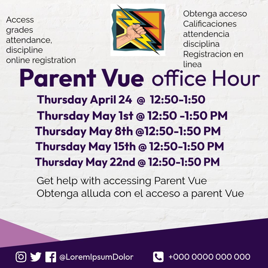  Horas de Oficina para Parent Vue